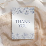 Dusty Blue Vintage Chinoiserie Baby Shower Thank You Card<br><div class="desc">Say thank you to friends and family for attending your baby shower with this vintage blue chinoiserie themed thank you card.</div>