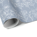 Dusty Blue Vintage Floral Bridal Weddings Wrapping Paper<br><div class="desc">Floral,  botanical,  dusty blue,  modern,  elegant,  abstract,  vintage,  pretty bridal shower wrapping paper. Rustic,  simple,  flowers pattern wrapping paper. Perfect for Weddings,  birthday.</div>