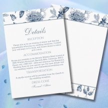 Dusty Blue Vintage Floral French Wedding Details