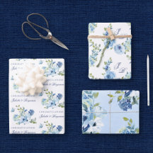 Dusty Blue Vintage Floral Wedding