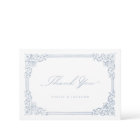 Dusty Blue Vintage Frame Elegant Script