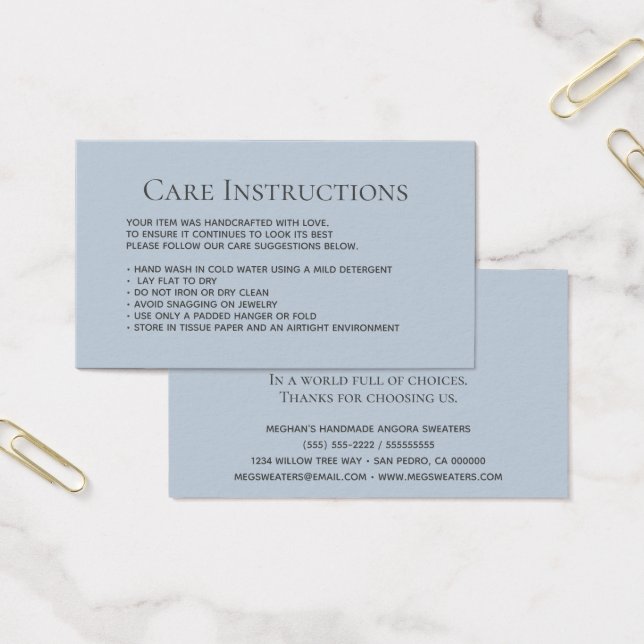 Dusty Blue Washing Care emballage (Bureau)