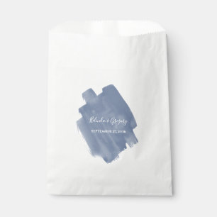 Dusty Blue Watercolor Wedding Favour Bag