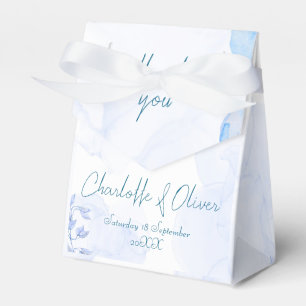 Dusty Blue Watercolor Wedding Favour Box