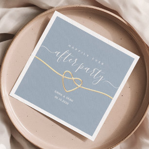 Dusty Blue Wedding After Party Napkins