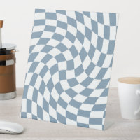 Dusty Blue Wedding Collection Check Chequered 