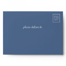 Dusty Blue Wedding Envelope