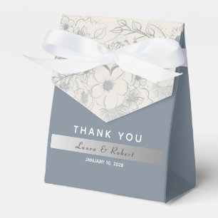 Dusty Blue Wedding Favor Box