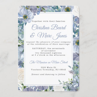 Dusty Blue Wedding Invitations