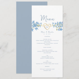 Dusty Blue Wedding Menu