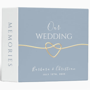 Dusty Blue Wedding Photo Album Binder