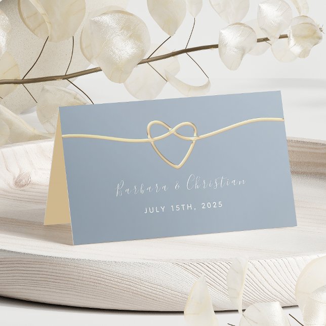 Dusty Blue Wedding Place Card (Creator Uploaded)