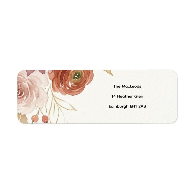 Dusty Blue Wedding Return Address (Front)