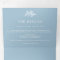 Dusty Blue Wedding Tri-Fold Invitations RSVP