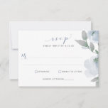 Dusty Blue Wedding Watercolor Soft Floral RSVP Card<br><div class="desc">Dusty Blue Soft Watercolor Floral Wedding RSVP / Response Card: This beautiful design features soft, flowing watercolor flowers in dusty blue / blue-grey with grey leaves and vines. It's paired with a modern, loose calligraphy font. The back has a watercolor-painted look in grey with your names and a sweet message...</div>