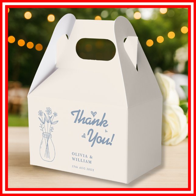 Dusty Blue Wedding | Wildflower Favor Box (Creator Uploaded)