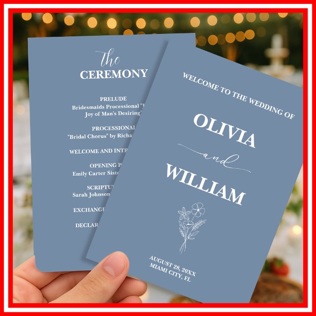 Dusty Blue Wedding | Wildflower Program (Creator Uploaded)