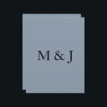 Dusty Blue Weddings Bridal Party Monograms Custom Letterhead<br><div class="desc">Designed with monogram text template initial template which you can edit and customize in colourful dusty blue colour background. You may change the background colour if you wish.</div>
