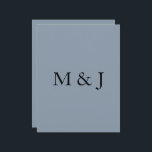 Dusty Blue Weddings Bridal Party Monograms Custom Letterhead<br><div class="desc">Designed with monogram text template initial template which you can edit and customize in colourful dusty blue colour background. You may change the background colour if you wish.</div>