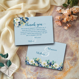 Dusty Blue Welcome Gift Bag & Basket Place Card