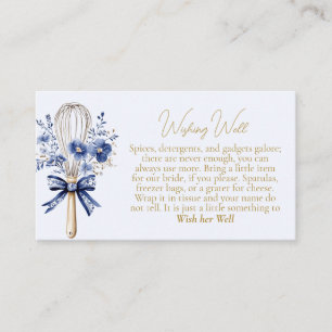 Dusty Blue Whisked Away Toile Wishing Well Card