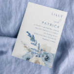 Dusty Blue & White Boho Floral Watercolor Wedding Invitation<br><div class="desc">Dusty Blue & White Boho Floral Watercolor Wedding Invitation

See matching collection in Niche and Nest Store

Many thanks</div>