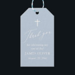 Dusty Blue White Cross Boy Baptism Favour Tags<br><div class="desc">Dusty Blue White Cross Boy Baptism Favour Tags,  Blue Baptism,  Boy Baptism,  Modern Blue Baptism Favour Gift Tags</div>