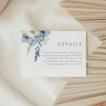 Dusty Blue & White Flowers Wedding Details Enclosure Card<br><div class="desc">Dusty Blue & White Flowers Wedding Details Enclosure Card

See matching collection below</div>