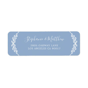Dusty Blue White Leaf Foliage Elegant Wedding