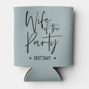 Dusty Blue Wife of the Party Can Cooler Bachelor