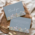 Dusty Blue Wildflower Baby in Bloom Baby Shower Thank You Card<br><div class="desc">Express your gratitude in style with our Wildflower Baby Shower Thank You Cards from our Party Collection. These cards are a delightful and meaningful addition to your baby shower, allowing you to thank your guests with a touch of rustic elegance. Each thank you card in this collection features delicate wildflower...</div>