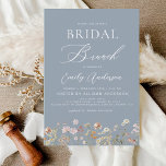 Dusty Blue Wildflower Bridal Brunch Bridal Shower Invitation<br><div class="desc">Embrace the effortlessly chic with our Modern Boho Wildflower Bridal Brunch Shower! Celebrate the bride-to-be in style with a fusion of modern elegance and bohemian charm. The invitation promises an enchanting gathering filled with wildflower-inspired details, creating a whimsical and free-spirited atmosphere. Picture a sunlit space adorned with vibrant blooms, where...</div>