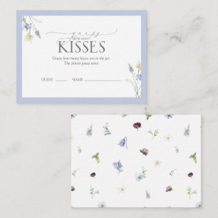 Dusty Blue Wildflower Bridal Shower Game Enclosure Card