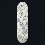 Dusty Blue Wildflower Meadow Botanical Pattern Skateboard<br><div class="desc">Dusty Blue Wildflower Meadow Botanical Pattern Skateboard</div>
