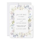 Dusty Blue Wildflower Whimsical Modern Wedding