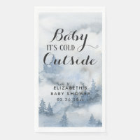 Dusty Blue Winter Forest -Baby It's Cold Outside