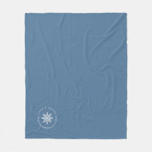 Dusty Blue Winter Wedding Favours For Guests Fleece Blanket