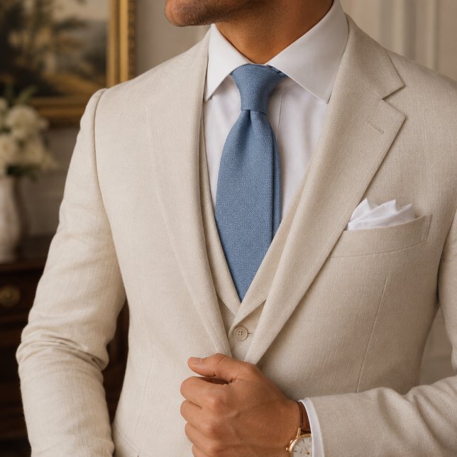 Dusty Blue Woven Necktie (Creator Uploaded)