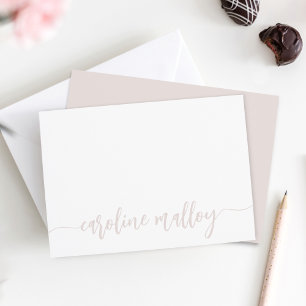Dusty Blush   Modern Scripted Name Personalized Card