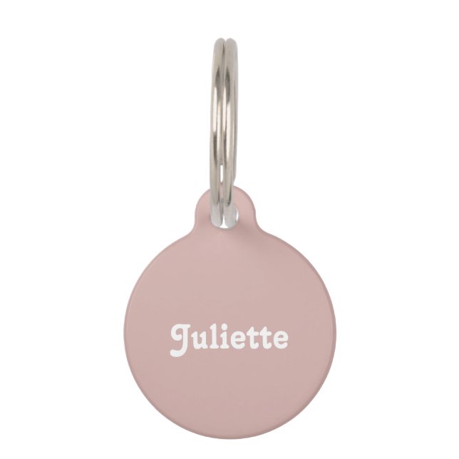 Dusty Blush Pet Tag (Front)