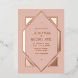 Dusty Blush & Rose Gold Gatsby Art Deco Wedding