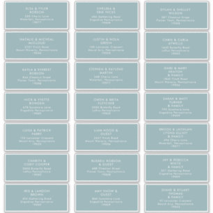 Dusty Boho   Blue Guest Address Labels