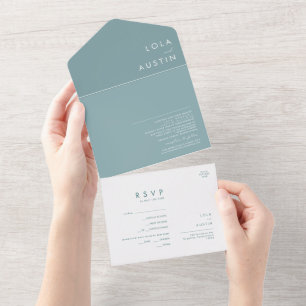 Dusty Boho   Blue Seal and Send All In One Invitat All In One Invitation