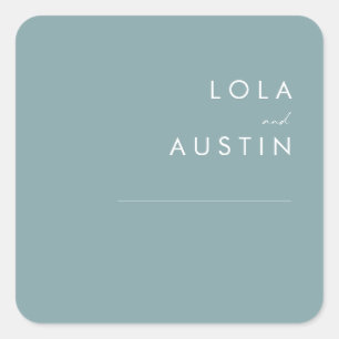 Dusty Boho   Blue Wedding Envelope Seals