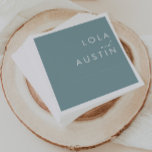 Dusty Boho | Blue Wedding Napkins<br><div class="desc">These Dusty Boho | Blue wedding napkins are perfect for your colourful rustic boho wedding. Its simple, unique modern design accompanied by a contemporary minimalist script and dusty blue colour palette gives this product a classic chic bohemian feel. Keep it as is, or choose to personalize it with artwork or...</div>