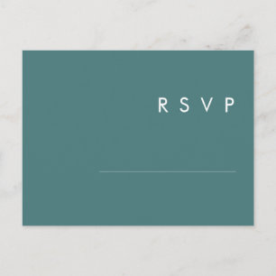Dusty Boho Carte postale RSVP de mariage vert