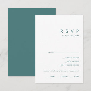 Dusty Boho   Carte RSVP de choix du menu vert