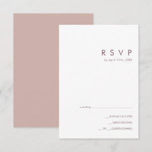 Dusty Boho   Carte RSVP Rose et violet