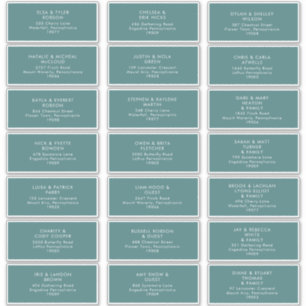 Dusty Boho   Étiquettes de adresse invités verts