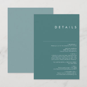 Dusty Boho Green and Blue Details Enclosure Card
